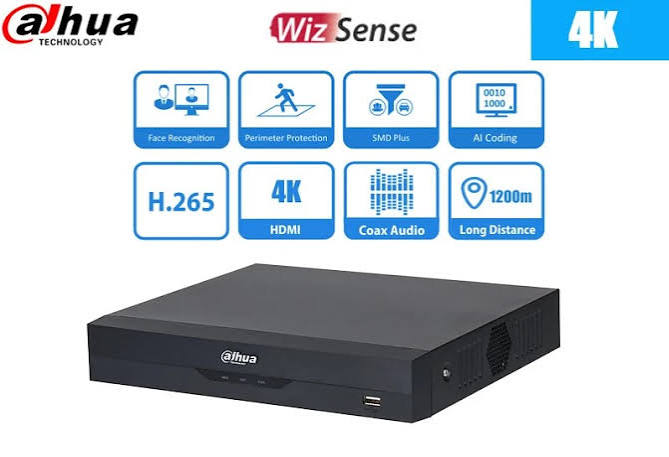 DVR DAHUA 8CH 5MP WIZSENSE H.265+ RECONOCIMIENTO FACIAL
